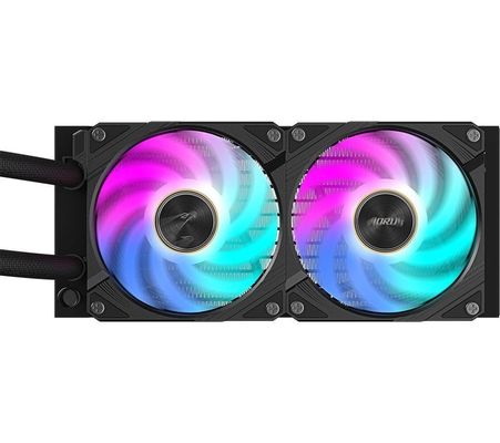 GIGABYTE AORUS WATERFORCE X II 240 AIO Liquid CPU Cooler - 2x120mm ARGB Fans full-color LCD DAISY-CHAIN Intel LGA 1851 and AMD AM5 Compatible