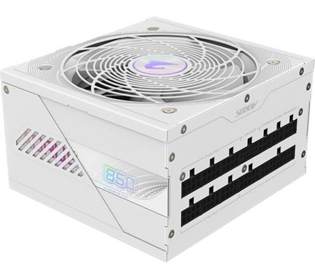 GIGABYTE AORUS ELITE P850W ICE Power Supply - PCIe 5.0, 80 PLUS Platinum, Fully Modular Design, 120mm Fan, ATX 3.0 compatible, EU Plug