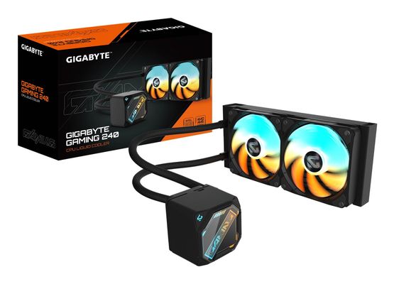 GIGABYTE GAMING 240 Liquid CPU Cooler- 2x120mm ARGB Fans slide-in interlocking mechanism DAISY-CHAIN Intel LGA 1851 and AMD AM5 Compatible - Thumbnail 2