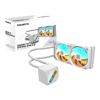 GIGABYTE GAMING 240 ICE Liquid CPU Cooler- 2x120mm ARGB Fans, slide-in interlocking mechanism, DAISY-CHAIN, Intel LGA 1851 and AMD AM5 Compatible - Thumbnail 2