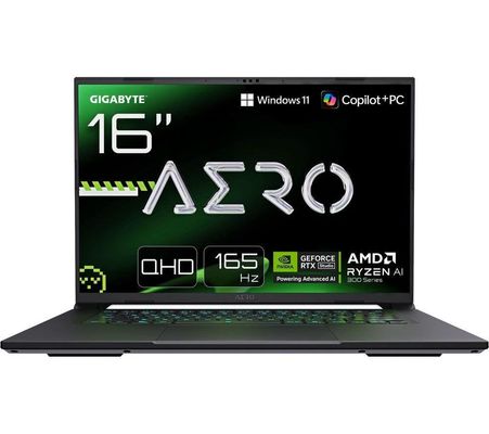 GIGABYTE AERO X16 2WH Gaming Laptop - 16 165Hz WQXGA Ryzen AI 9 HX 370 NVIDIA RTX 5070 32GB DDR5 5600MHz 2TB Gen4 SSD Win 11 Pro 2 Year Warranty Dolby Atmos AERO X16 2WHA3UKC65DP - Thumbnail 2