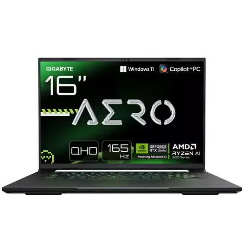 GIGABYTE AERO X16 Gaming Laptop - Copilot+ PC 16" 165Hz WQXGA Ryzen AI 7 350 RTX 5060 16GB DDR5 5200MHz 1TB Gen4 SSD Windows 11 Home 2 Year Warranty Dolby Atmos AERO X16 1VH93UKC94AH - Image 1