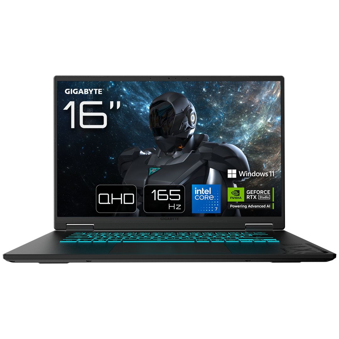 GIGABYTE GAMING A16 PRO DXH Gaming Laptop - 16“, 165Hz QHD, Intel Core 7 240H, NVIDIA RTX 5070 Ti, 32GB LPDDR5X 5600MHz, 1TB Gen4 SSD, Win11 Home, 2 Year Warranty, Dolby Atmos, GAMING A16 PRO DXHG4UKCC4SH - Image 1