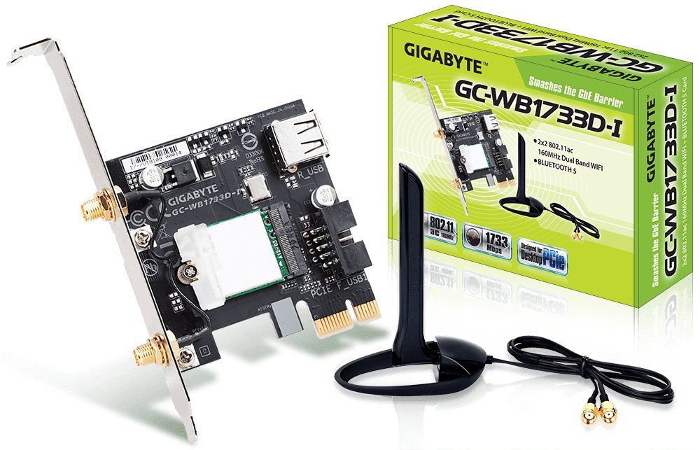 GIGABYTE GC-WB1733D-I network card Internal WLAN / Bluetooth 1733 Mbit/s - Image 1