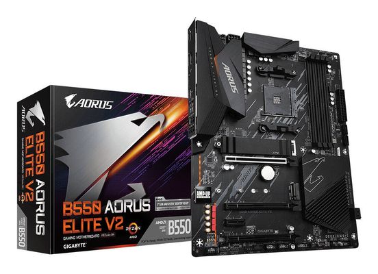 GIGABYTE B550 AORUS ELITE V2 Motherboard - AMD Ryzen 5000 CPUs. 12+2 P