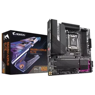 GIGABYTE B650M AORUS ELITE Motherboard - AMD Ryzen 9000 CPUs. 12+2+2 P - Thumbnail 3