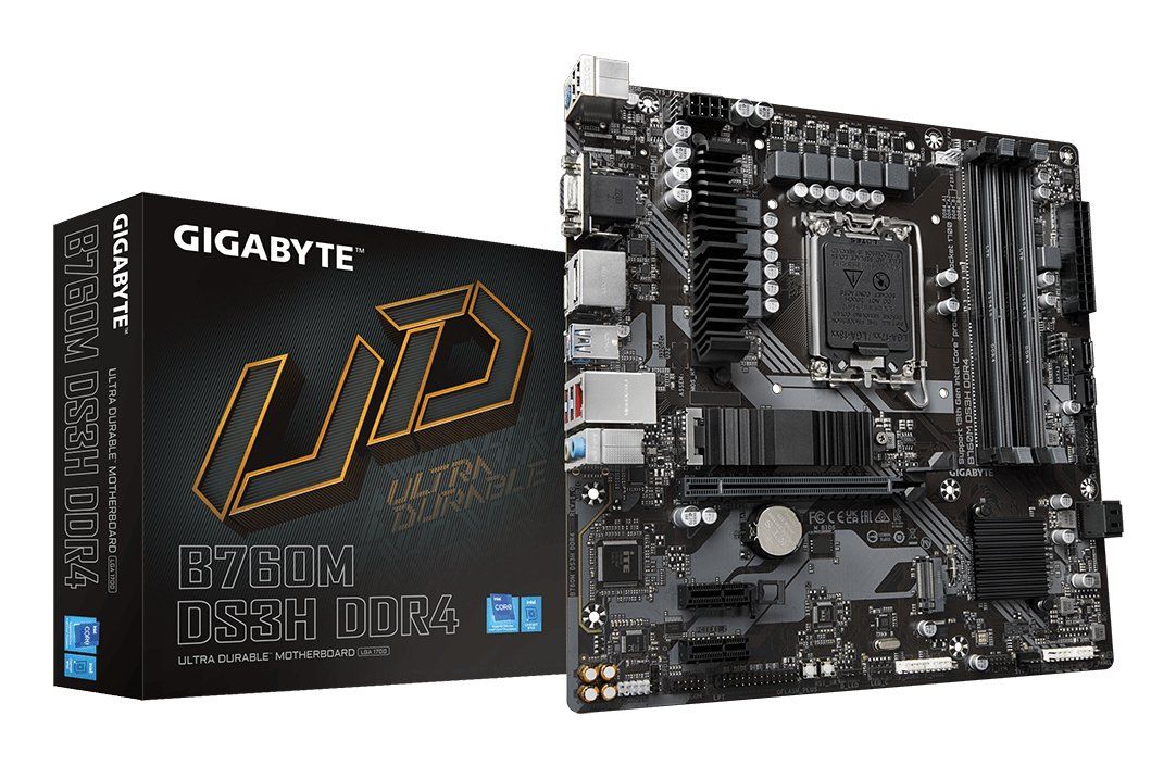 GIGABYTE B760M DS3H DDR4 Motherboard - Supports Intel Core 14th Gen CP - Image 1