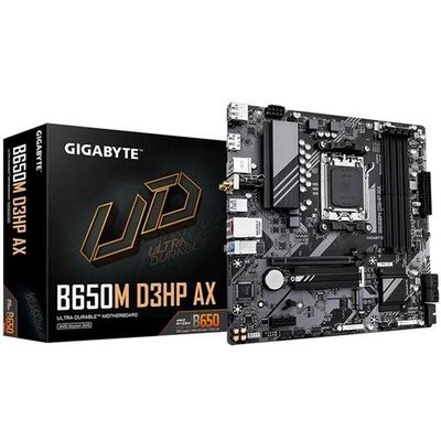 GIGABYTE B650M D3HP AX Motherboard - AMD Ryzen 9000 Series CPUs. 5+2+2