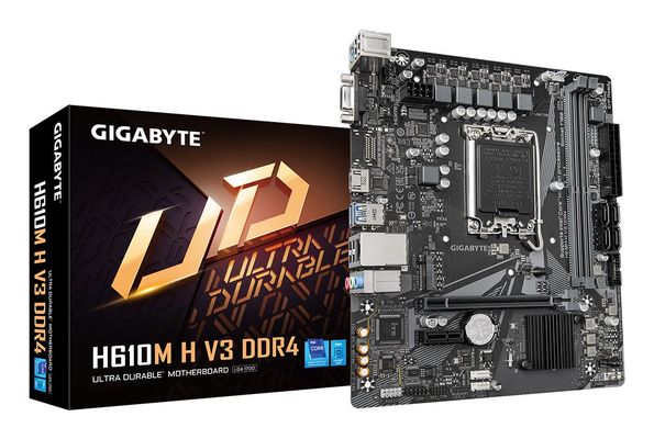 GIGABYTE H610M H V3 DDR4 Motherboard - Supports Intel Core 14th CPUs.