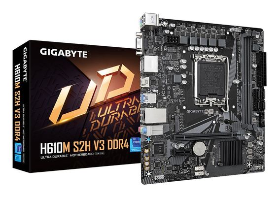 GIGABYTE H610M S2H V3 DDR4 Motherboard - Supports Intel Core 14th CPUs