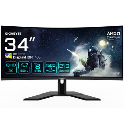 GIGABYTE G34WQCP 34" UWQHD 180Hz Curved Gaming Monitor