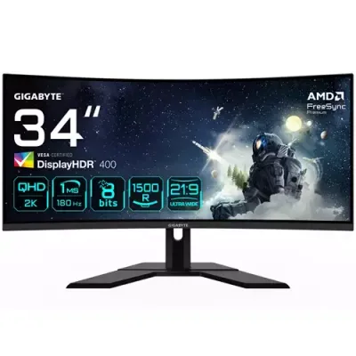 GIGABYTE G34WQCP 34" UWQHD 180Hz Curved Gaming Monitor - Thumbnail 2