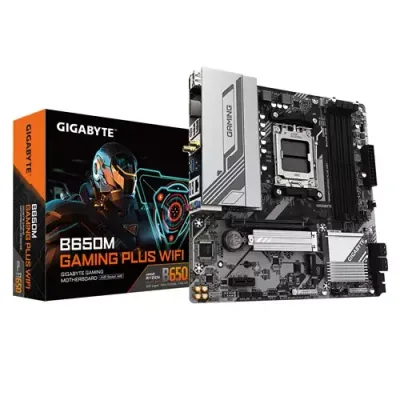 GIGABYTE B650M GAMING PLUS WIFI Motherboard - AMD Ryzen 9000 CPUs, 5+2+2 Phases VRM, up to 8000MHz DDR5, 2xPCIe 4.0 M.2, 2.5GbE LAN, WIFI 6E, USB 3.2 Gen 1 - Thumbnail 2
