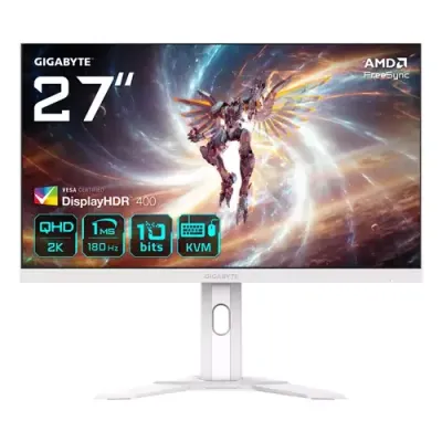GIGABYTE M27QA ICE 27" QHD Gaming Monitor - 2560 x 1440, 180Hz, 1ms, 350 cd/m², FreeSync, Display HDR400, HDMI 2.1, Displayport 1.4 - Thumbnail 2