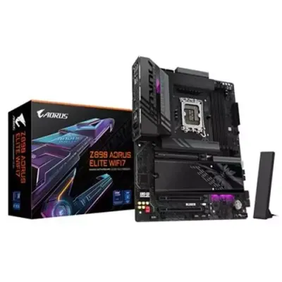 GIGABYTE Z890 AORUS ELITE WIFI7 Motherboard - Supports Intel Core Ultra (Series 2) CPUs, 16+1+2 phases VRM, up to 8800MHz DDR5 (OC), 1xPCIe 5.0 + 3xPCIe 4.0, Wi-Fi 7, 2.5GbE LAN, Thunderbolt 4 - Thumbnail 2