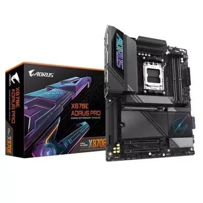 GIGABYTE X870E AORUS PRO Motherboard - Supports AMD Ryzen 9000 CPUs, 16+2+2 Phases Digital VRM, up to 8000MHz DDR5 (OC), 3xPCIe 5.0 + 1xPCIe 4.0,Wi-Fi 7, 2.5GbE LAN, USB 4 - Thumbnail 2