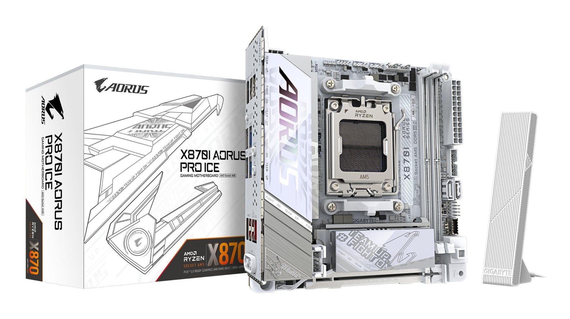GIGABYTE Aorus Pro Ice X870I AM5 Motherboard - Image 1