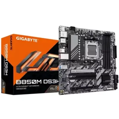 GIGABYTE B850M DS3H Motherboard - AMD Ryzen 9000 Series CPUs, 16+2+2 Phases Digital VRM, up to 8200MHz DDR5 (OC), 1xPCIe 5.0 + 1xPCIe 4.0 M.2, 2.5 LAN, USB 3.2 Gen 2 - Thumbnail 2