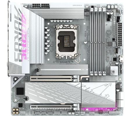 GIGABYTE B860M AORUS ELITE WF6E ICE Motherboard - Intel Core Ultra Series CPUs, 12+1+2+1 Phases VRM, up to 9200MHz DDR5, 1xPCIe 5.0 + 2xPCIe 4.0 M.2, 2.5GbE LAN, WIFI 6E, USB 4