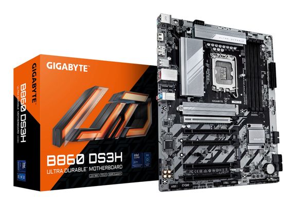 GIGABYTE B860 DS3H Motherboard - Supports Intel Core Ultra CPUs, 8+1+2+2 phases VRM, up to 9066MHz DDR5, 1xPCIe 5.0 + 1xPCIe 4.0 M.2, 2.5 GbE LAN, USB 3.2 Gen 2x2 - Thumbnail 2
