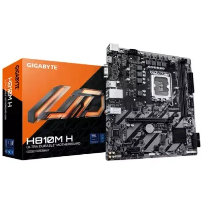 GIGABYTE H810M H Motherboard - Intel Core Ultra (Series 2) CPUs, 4+1+2 Phases VRM, up to 6400MHz DDR5, 1xPCIe 4.0 M.2, 1GbE LAN, USB 3.2 Gen 1 - Thumbnail 2