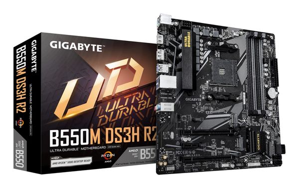 GIGABYTE B550M DS3H R2 Motherboard - AMD Ryzen 5000 CPUs. 5+3 Phases V