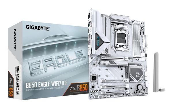 GIGABYTE B850 EAGLE WIFI7 ICE Motherboard - AMD Ryzen 9000 Series CPUs