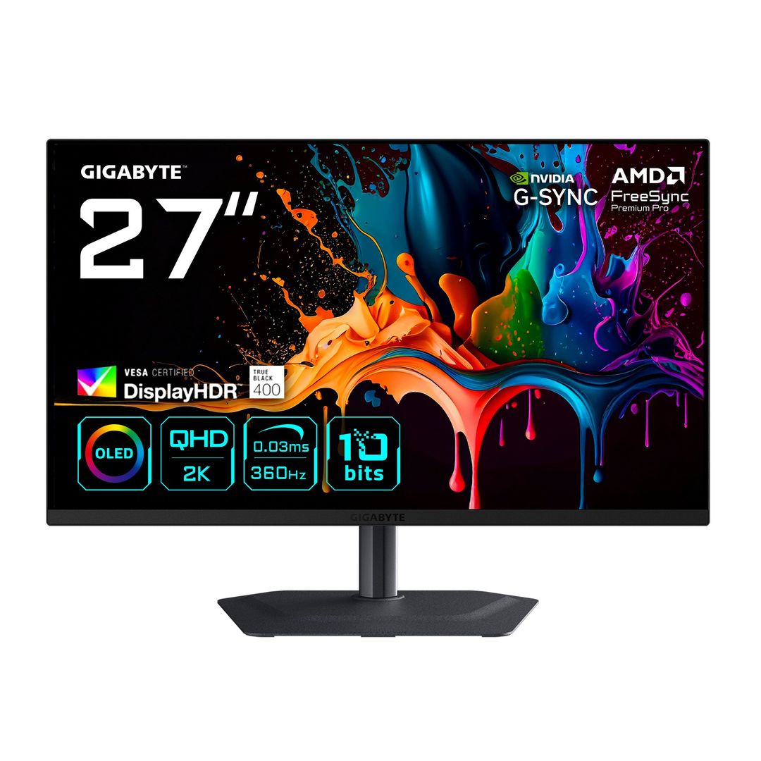 GIGABYTE MO27Q3 27” OLED QHD 360Hz Gaming Monitor - Image 1