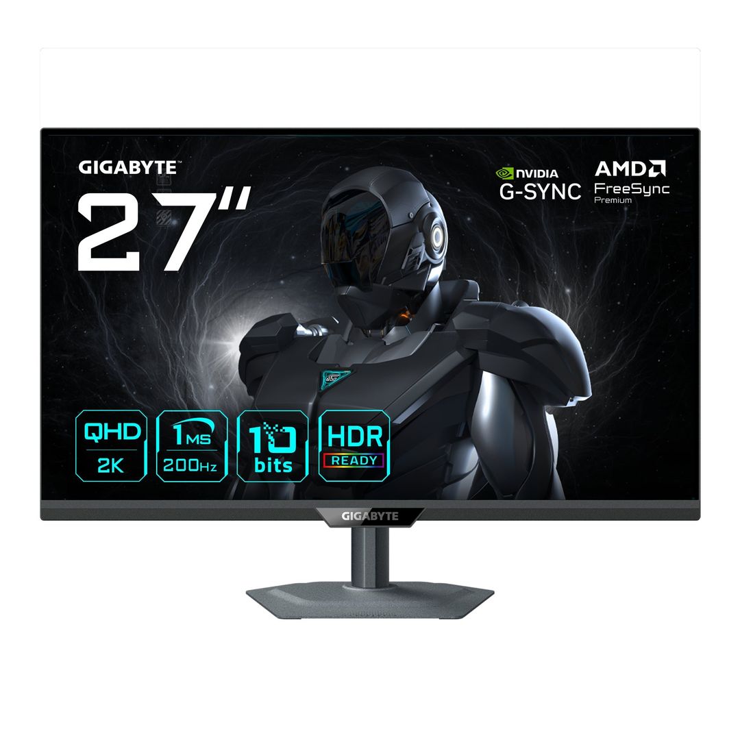 GIGABYTE G27Q2 27” 2K QHD Gaming Monitor - 2560 x 1440, 200Hz, 1ms, 350 cd/m², G-Sync Compatible, FreeSync Premium, HDR10, HDMI 2.0, Displayport 1.4 - Image 1
