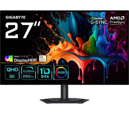 GIGABYTE MO27Q28G 27" OLED QHD Gaming Monitor - 2560 x 1440. 280H