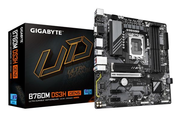 GIGABYTE B760M DS3H GEN5 Motherboard - Supports Intel Core 14th Gen CP