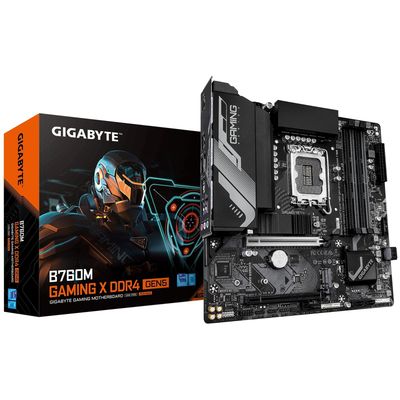 GIGABYTE B760M GAMING X DDR4 GEN5 Motherboard - Supports 14th Gen. Intel Core CPUs, 8+1+1 phases VRM, up to 3200MHz DDR4, 2xPCIe 4.0 M.2, 2.5 GbE LAN, USB 3.2 Gen 1