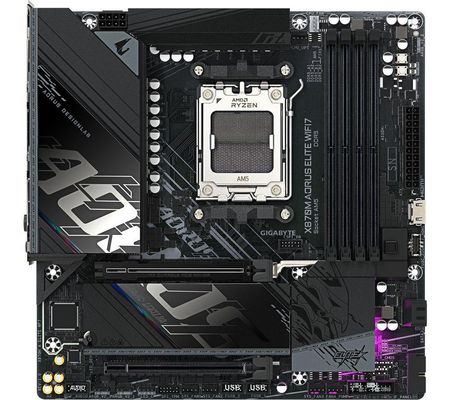 GIGABYTE X870M AORUS ELITE WIFI7 Motherboard - Supports AMD Ryzen 9000