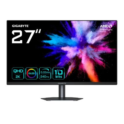 GIGABYTE GO27Q24 27 OLED 2K QHD Gaming Monitor - 2560 x 1440 240Hz 0.03ms 400 cd/m FreeSync Premium HDMI 2.0 Displayport 1.4 - Thumbnail 2