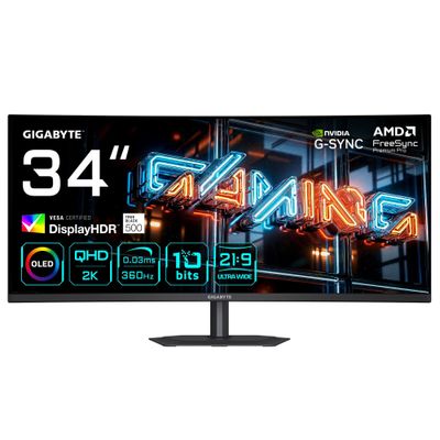 GIGABYTE MO34WQC36 34 WQHD Curved Gaming Monitor - Thumbnail 2