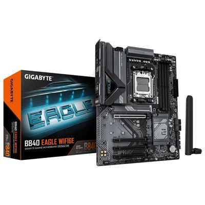 Gigabyte B840 EAGLE WIFI6E AMD AM5 Socket Motherboard. ATX. 4x DDR5 Sl
