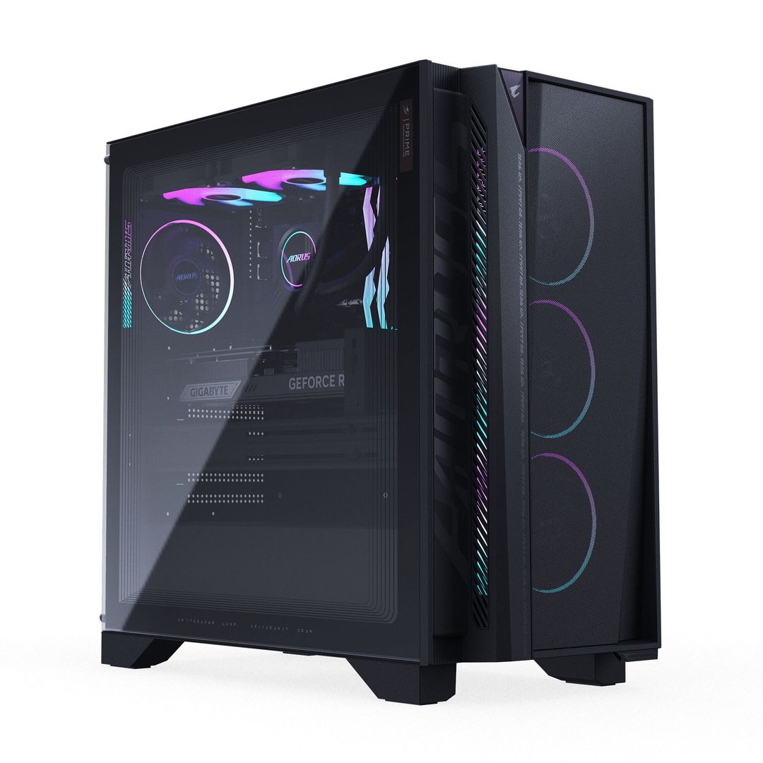 GIGABYTE AORUS PRIME 5 Gaming Desktop PC - AMD Ryzen 7 9800X3D, RTX 5070 Ti 16G, 32GB DDR5-SDRAM, 2000GB SSD, Windows 11 Home - Image 1