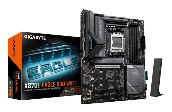 GIGABYTE X870E EAGLE X3D WIFI7 Motherboard - Supports AMD Ryzen 9000 C