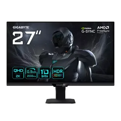 GIGABYTE G27Q20T 27 QHD Gaming Monitor - 2560 x 1440 200Hz 0.5ms 350 cd/m G-Sync Compatible FreeSync Premium HDR10 HDMI 2.0 Displayport 1.4