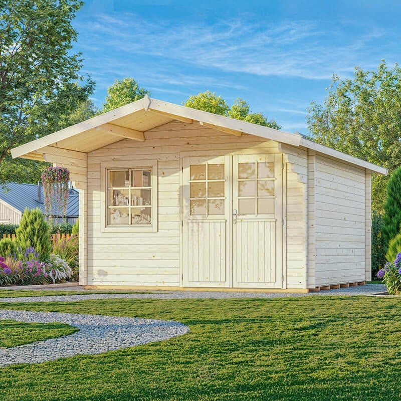 Palmako Sally 3.9m x 3.9m Log Cabin Garden Room (44mm) - Image 1
