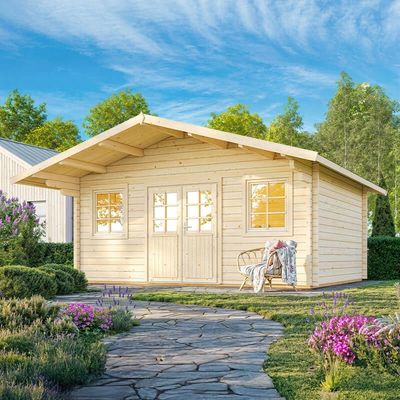 Palmako Helena 5.4m x 5.4m Log Cabin Garden Building (70mm)
