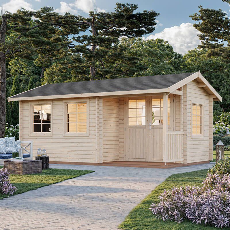 Palmako Susanna 5.3m x 3.2m Log Cabin Garden Building (44mm) - Image 1