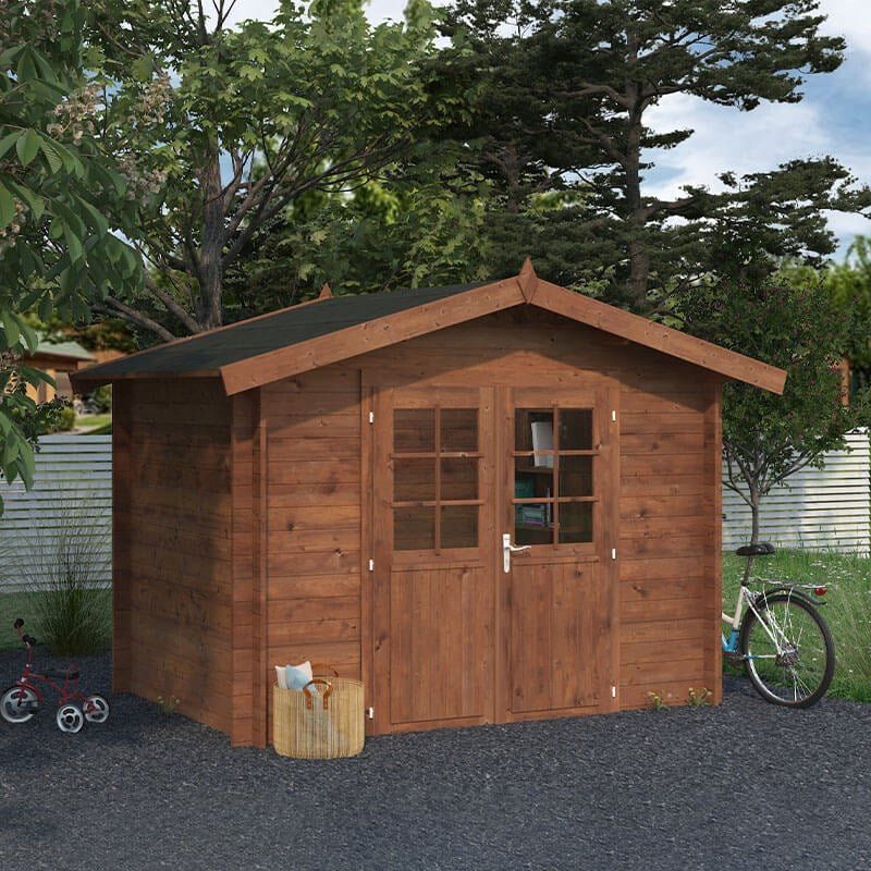 Palmako Valentine 2.8m x 1.8m Premium Log Cabin Shed (28mm) - Image 1