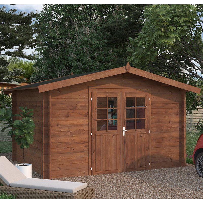 Palmako Valentine 3.4m x 2.8m Premium Log Cabin Shed (28mm) - Image 1