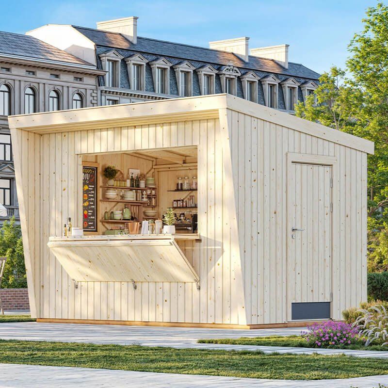 11'8 x 9'6 Palmako Kira (16mm) Premium Extra-Large Garden Bar (3.6m x 2.9m) - Image 1