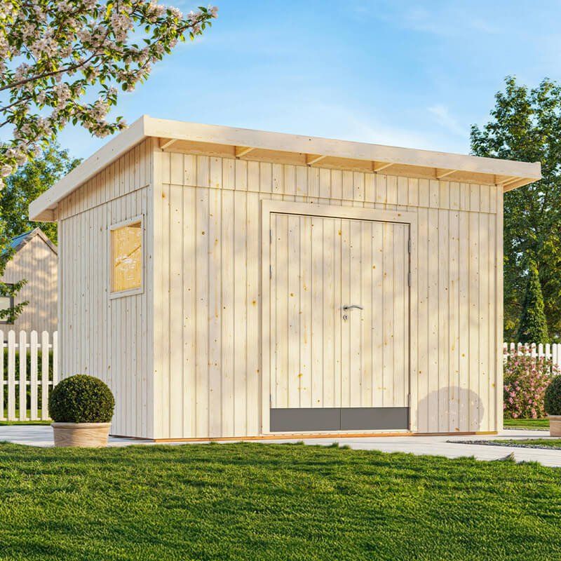 13' x 10' Palmako Stig Heavy Duty Wooden Pent Shed (3.94m x 3.05m) - Image 1