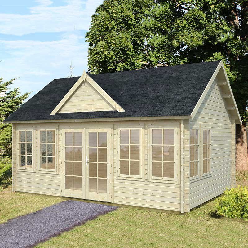 Palmako Claudia 5.4m x 3.9m Log Cabin Garden Room (44mm) - Image 1