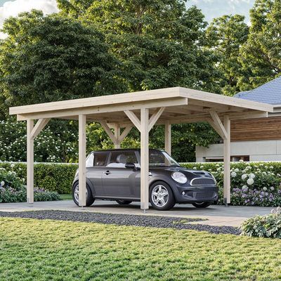 12' x 17' Palmako Karl Wooden Carport (3.6m x 5.1m)