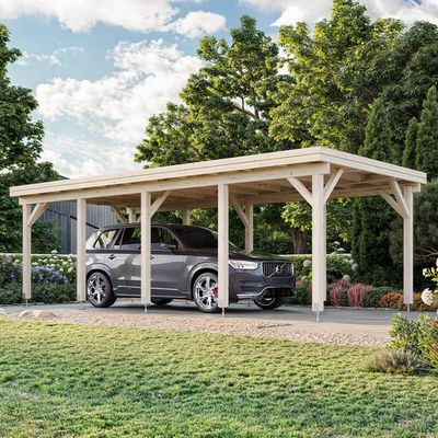 12' x 25' Palmako Karl Wooden Carport (3.6m x 7.6m)