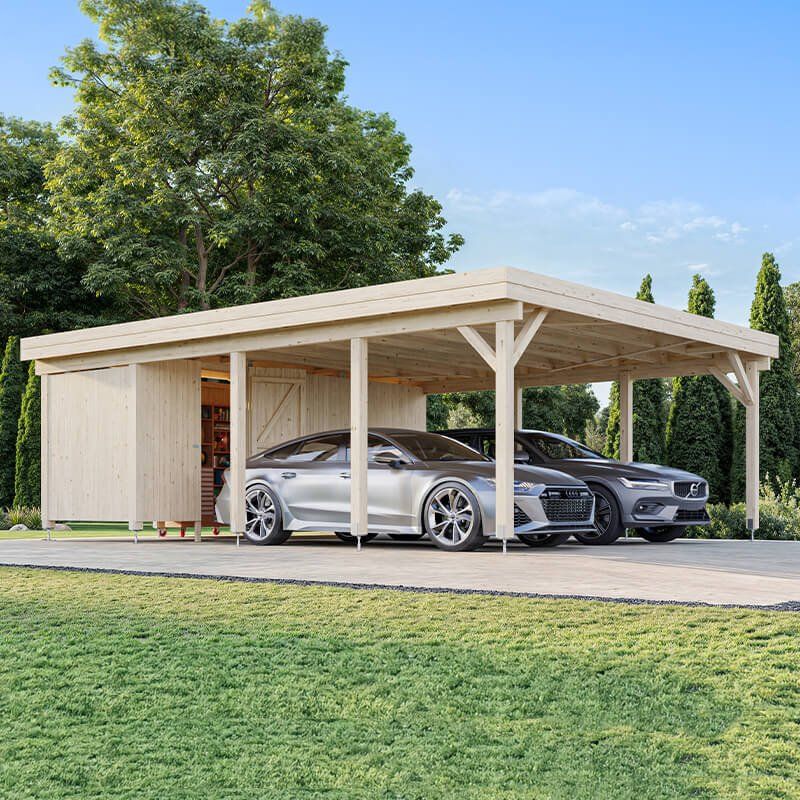 20' x 25' Palmako Karl Wooden Carport (6m x 7.6m) - Image 1